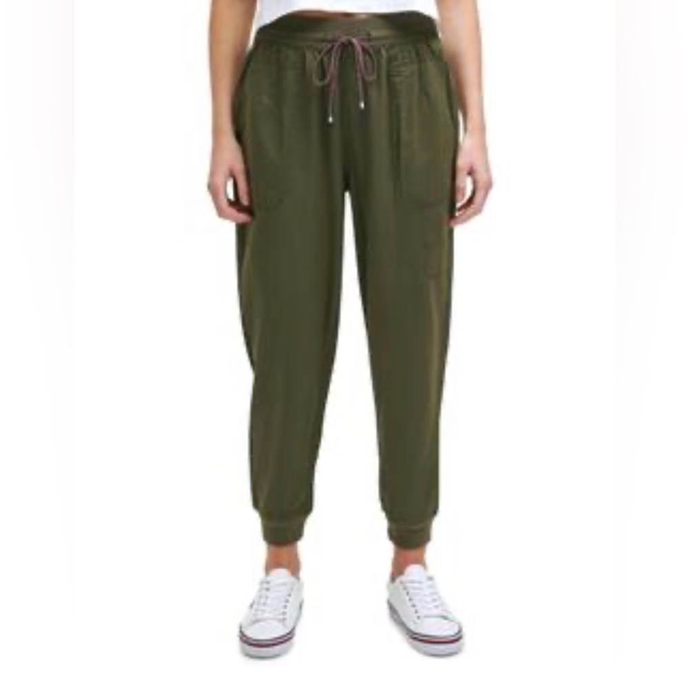 NWT Tommy Hilfiger Womens Pull On Drawstring Cargo Pants, Size Large